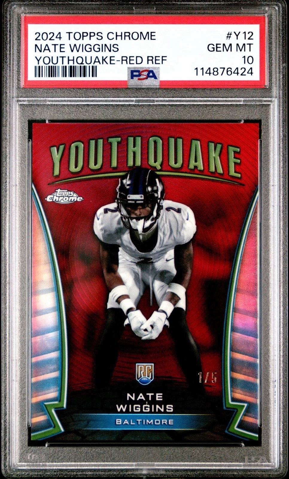 Nate Wiggins Topps Chrome Youthquake #Y12 Red Refractor