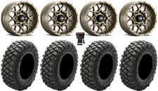 ITP Hurricane 15" Wheels Bronze 30" Crawler XG Tires Pioneer 1000 / Talon
