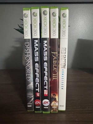 Lot of 5 (Xbox 360) Games (Mass Effect,Red Faction) Sci-Fi/RPG Bundle/Lot