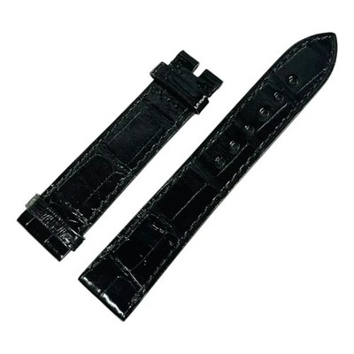  Chopard 18mm x 16mm Black Alligator Leather Watch Band B0200-0364