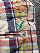Vintage American Eagle Outfitters AE Plaid Multi-Color Shorts Size 28