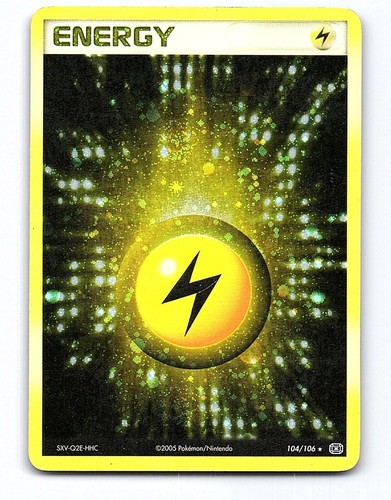 Lightning Energy 104/106 Holo Rare Emerald Pokemon Moderately Played
