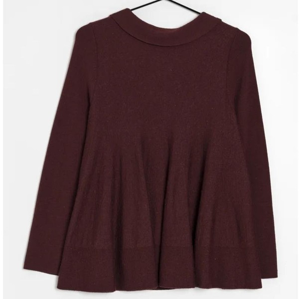 Women COS Sweater Burgundy Wool M