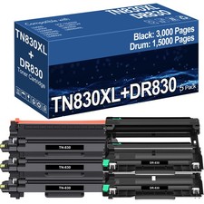 TN830 / TN830XL Black Toner DR830 Drum Fits for Brother HL-L2420DW MFC-L2820DW