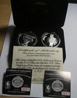 1997 2 1 oz Silver Coin Set - CHAMPIONS Bulls & JAZZ - Serial #1 - No Reserve!