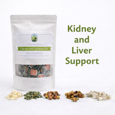 Spring SALE Chicory and Gardenia Liver Detox Kidney Support Herbal Tea 30 bags