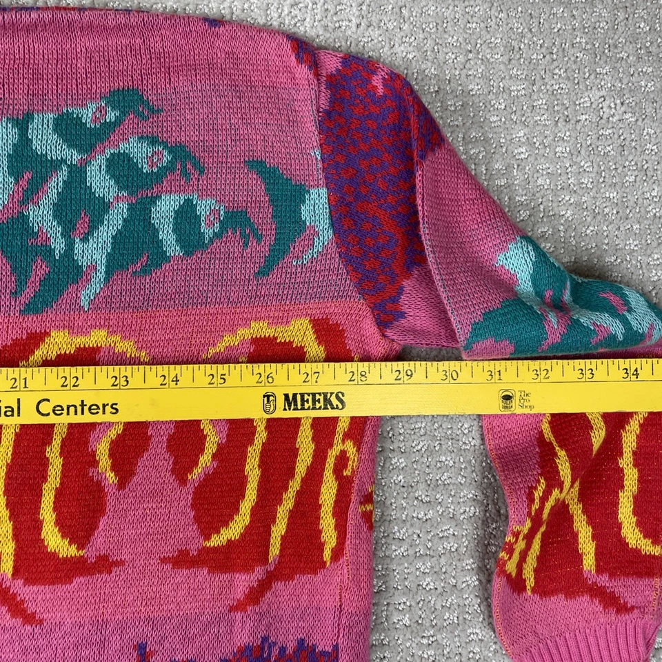 Suéter Betsey Johnson Vintage Años 80 Talla Única Pecera Punk Etiqueta Tejido EE. UU. Foto 3 de 4
