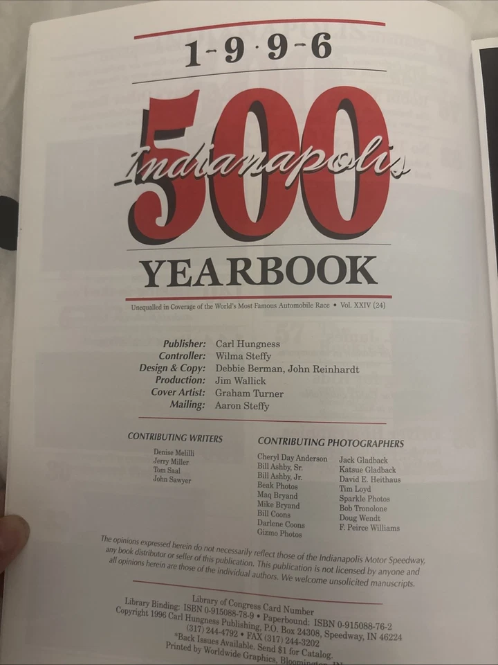 1996 Indianapolis 500 Mile Race Yearbook - Image 2 of 4