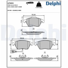 Satz Bremsbeläge Bremsklötze vorne für VW Jetta 3 1K2 4 162 Passat 365 | 2380