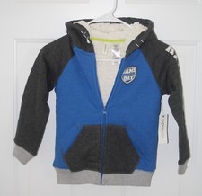 Toughskins Boys' Raglan Long Sleeve Hoodie Graphite Heather New