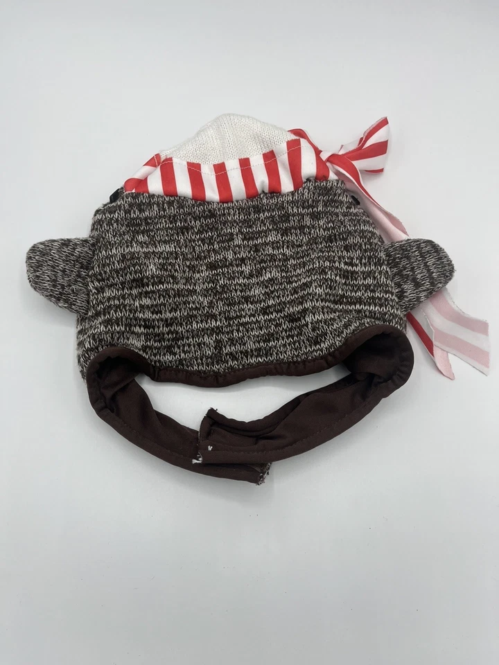 Toddler 3T Size Pirate Sock Monkey Winter Costume Hat Beanie - Image 2 of 3