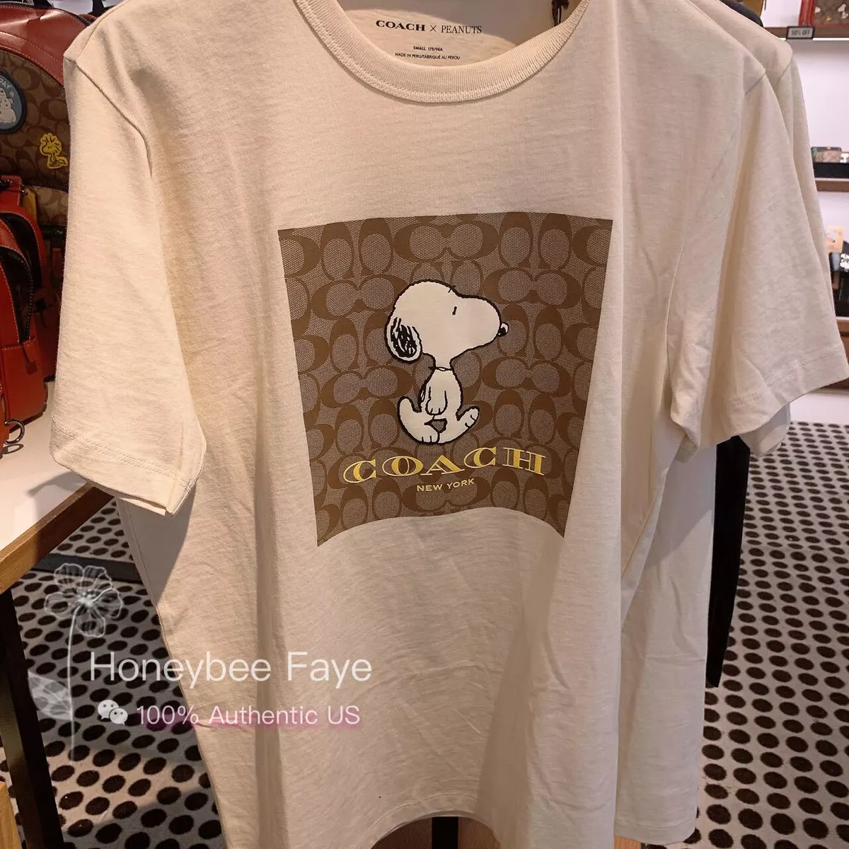 NWT Coach X Peanuts MEN'S Signature Snoopy T Shirt CE544