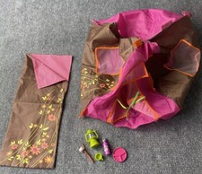 Our Generation Doll Camping Tent SET Sleeping Bag Lantern Marshmallow Stick READ