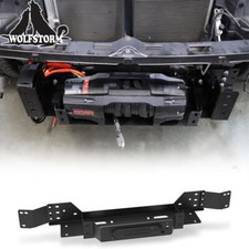 Front Bumper Winch Mounting Plate For 2014-2021 Toyota Tundra Wflip-up Licence