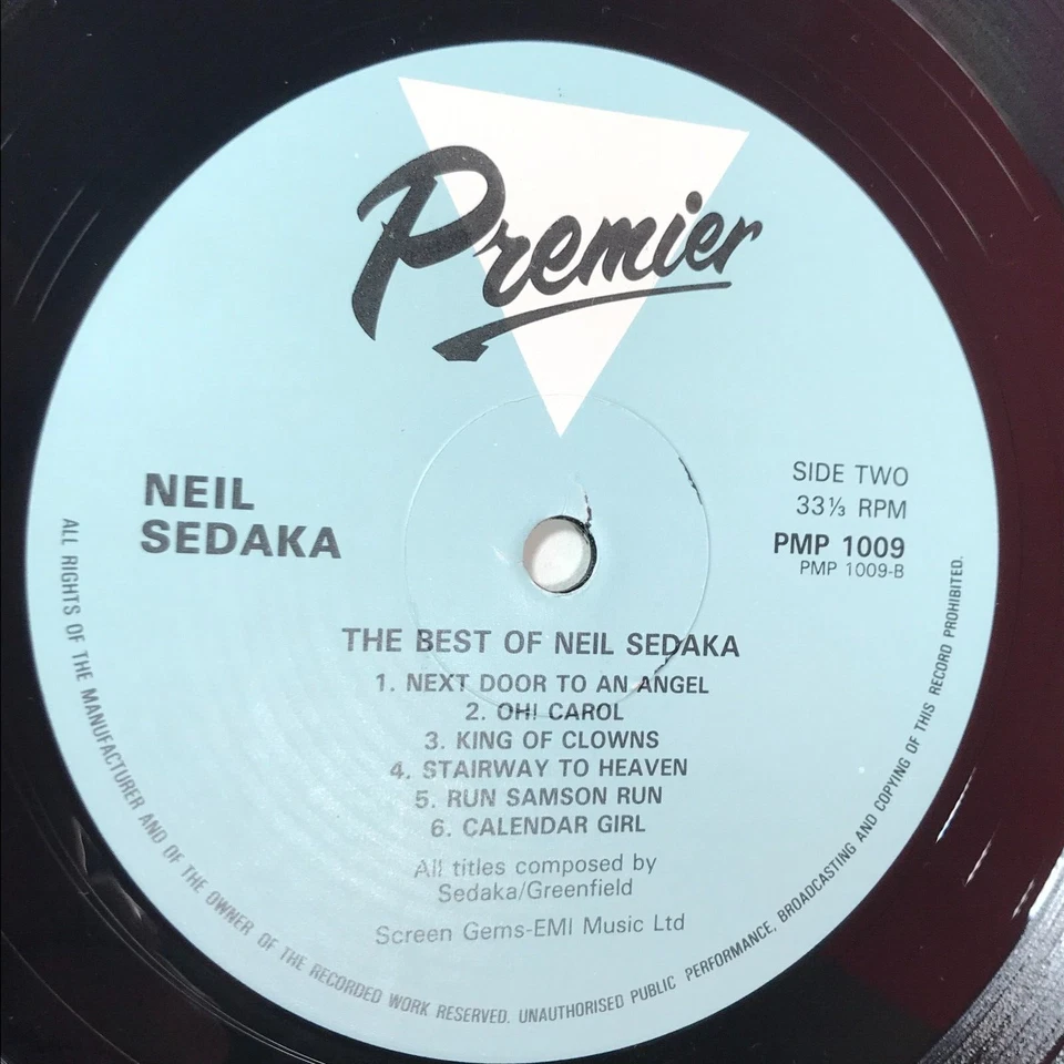The Best Of Neil Sedaka 1987 UK Vinyl LP Greatest Hits Stairway To Heaven - Image 3 of 4