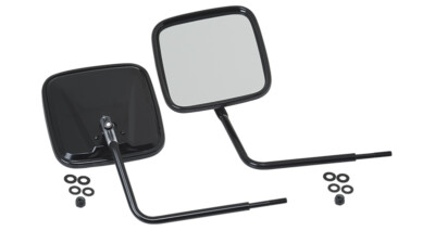 For JEEP CJ/YJ/TJ/JK Outback Mirrors Pair 76-18 CJ and Wrangler YJ/TJ/JK Powderc