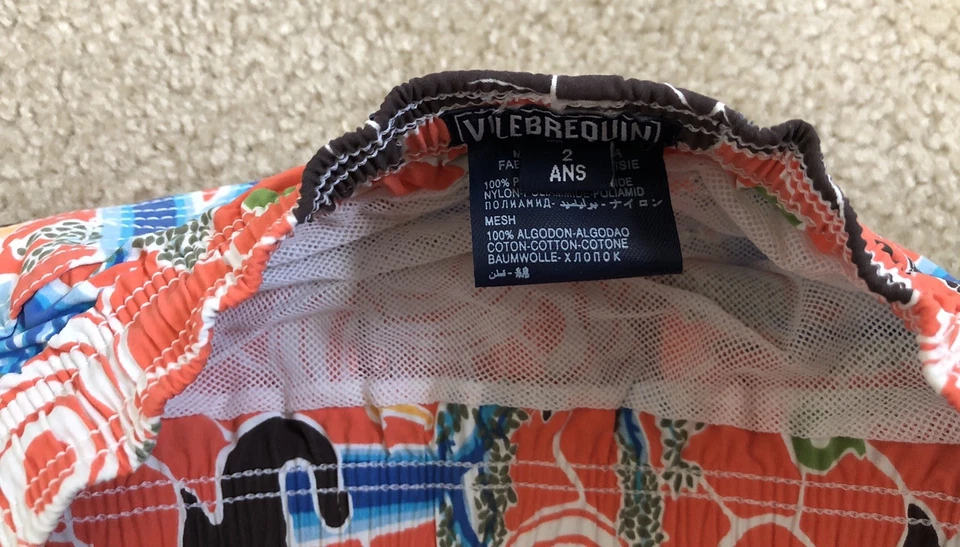 New w Tags & Bag Authentic VILEBREQUIN Swim Trunks 2 YEARS Kids Unisex ELEPHANTS - Image 4 of 4