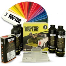 Upol RAPTOR Peinture 3,8-4,2 L bouteilles Kit. Toutes les couleurs RAL.