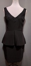 Victoria Victoria's Secret Little Black Dress Peplum Pencil Skirt Corset size 4