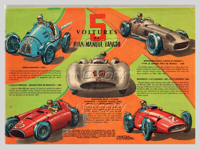1961 DOKUMENT (Ref. CG 11) 5 RENNWAGEN von JUAN MANUEL FANGIO TAVARD