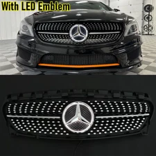 Front Grille W/LED Star For 2013-2019 Mercedes Benz W117 CLA-Class CLA250 CLA200