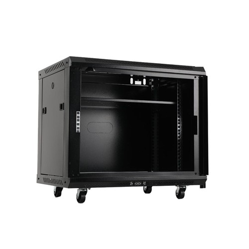 9U Black Wall Mounted 19" Data Cabinet Rack&Cabinet Server Rack Network Cabinet - Picture 5 of 11