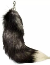 Fluffy Real Fox Fur Tail Keychain Tassel Bag Cosplay Toy Handbag Accessory Hook