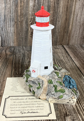 Harbour Lights Peggy's Cove Nova Scotia #169 Lighthouse 1996 COA 3660/9500 Read