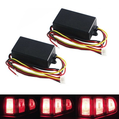 Pair Chase Flash Module Tail with 3 Step Boxes Sequential For Turn Signal Light