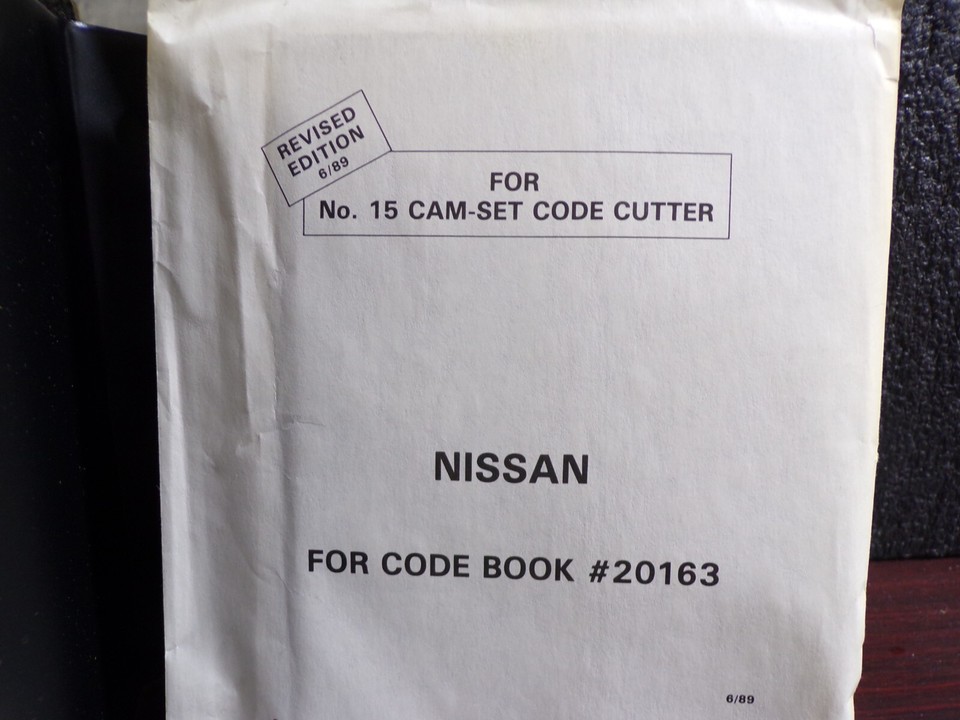 Curtis Key Cutting Code Book 6/89 ed Nissan for #15 cam-set code cutter ...