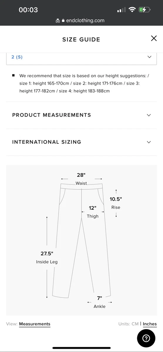 Issey miyake pants best sale sizing