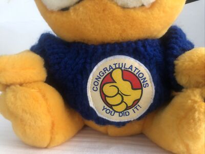 Vintage Dankin Garfield Plush Stuffed Animal '78'81 You Did It