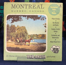 1950s View-Master 3-Reel Set Montreal Quebec Canada Travel Rare