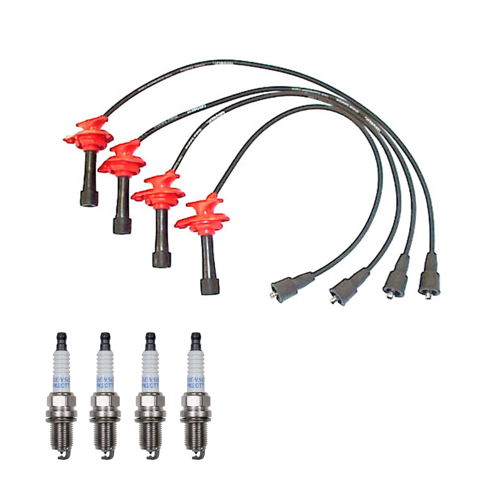 Denso Wire Set 7mm  4 Platinum TT Spark Plugs Gap 0.040 Kit For Subaru H4