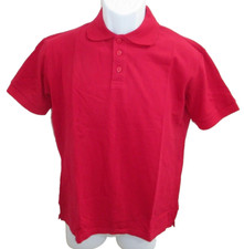 Daniel L Red BUTTON UP POLO SHIRT size 18 boy's school uniform New