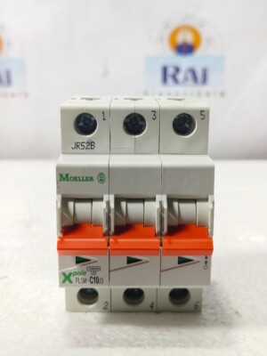 MOELLER X POLE PLSM-C10/3-MW 10AMP TYPE C TRIPLE POLE MCB FREE SHIP
