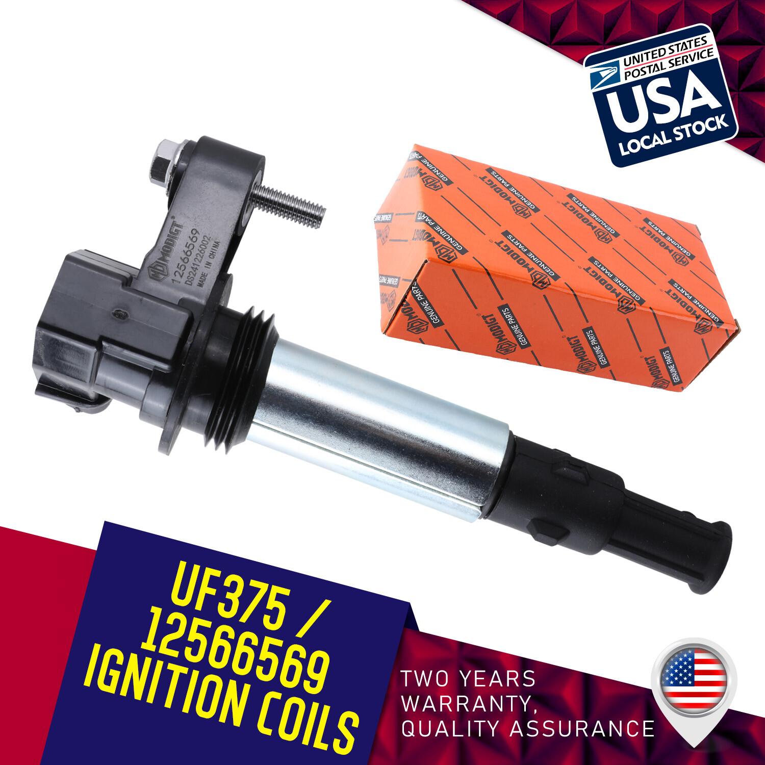 High-Performance Ignition Coil UF375 for Cadillac CTS SRX Allure LaCrosse 2.8L 3.6L Engines