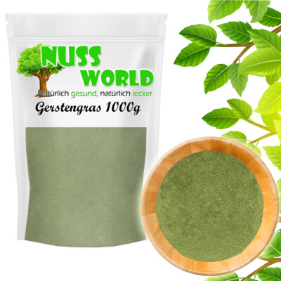 Gerstengraspulver 1kg Gerstengras Pulver Gerstengrassaft 100% rein PREMIUM
