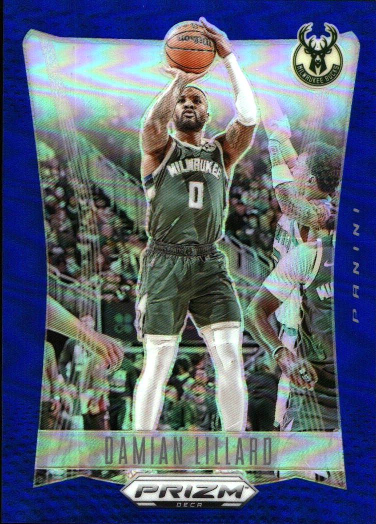 2023-24 Panini Prizm Deca Blue Prizm /149 Damian Lillard #147
