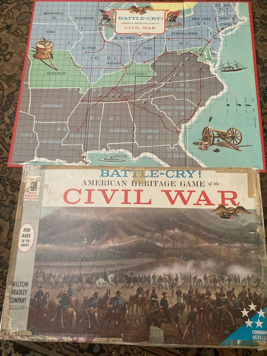 Battle Cry Milton Bradley American Heritage Vintage Jogo de Tabuleiro  Guerra Civil #29