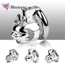 New Modeling Metal Lock Adjustable Ring Punitive Stainless Steel Chastity Cage