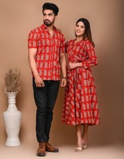 Handmade Designer Dresses skirt or Kuti And Shirt For couple matching outfits