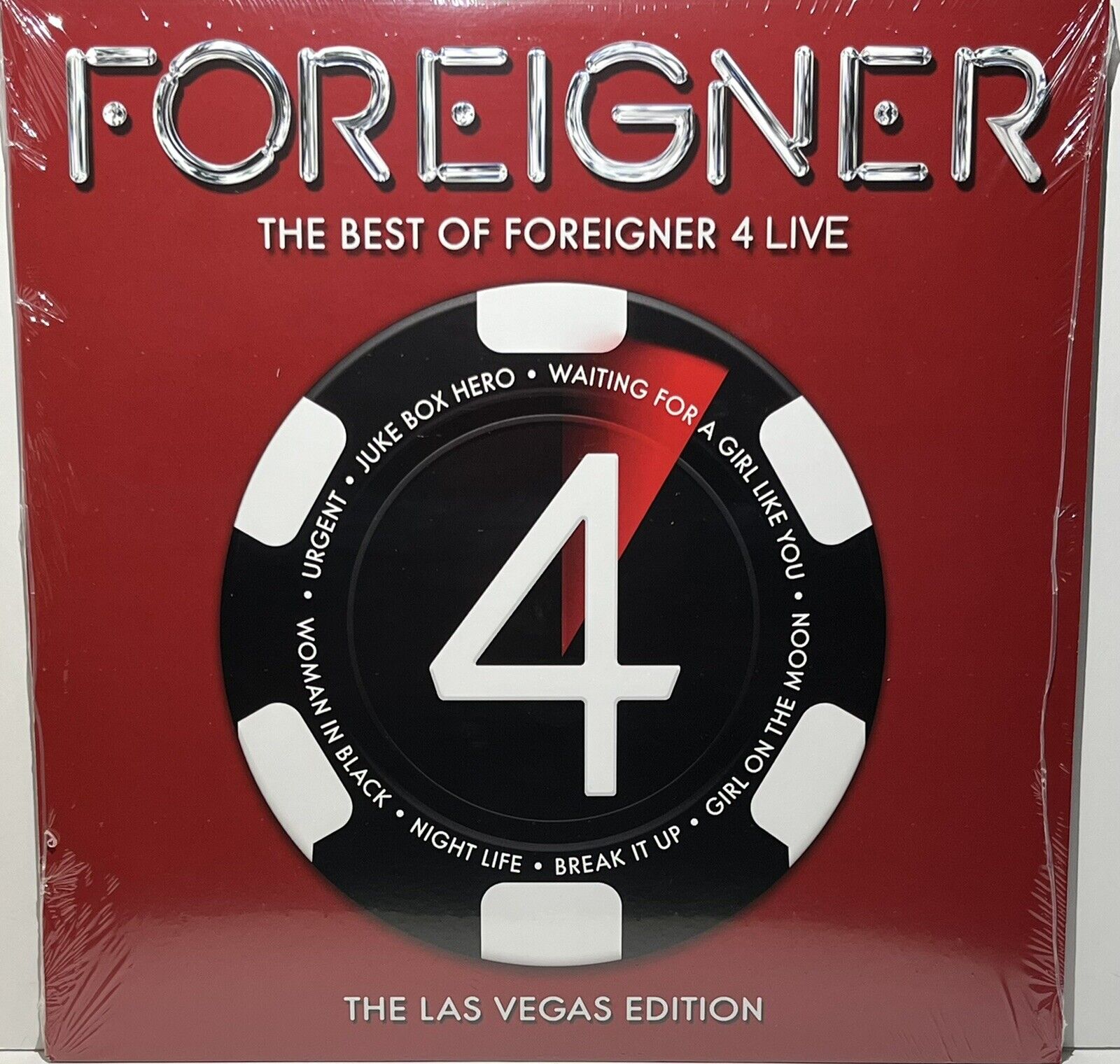 Foreigner "Best Of Foreigner 4 Live  Las Vegas Edition SEALED LP 2022 Red Vinyl