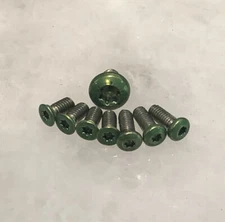 Green Screws Set For Cold Steel Code 4 Knife Pivot Handle and Pocket Clip - 8pcs