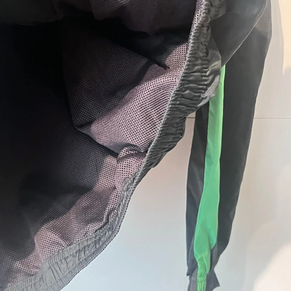 Bcg Mens Track Jacket Size XL Black Green Striped Four Zip Shell Windbreaker - Image 4 of 4