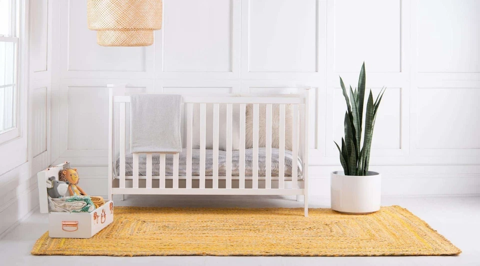 Alfombra Corredor Natural Hecho a Mano Algodón Rectángulo Alfombra Hecho a Ma... - Imagen 4 de 4