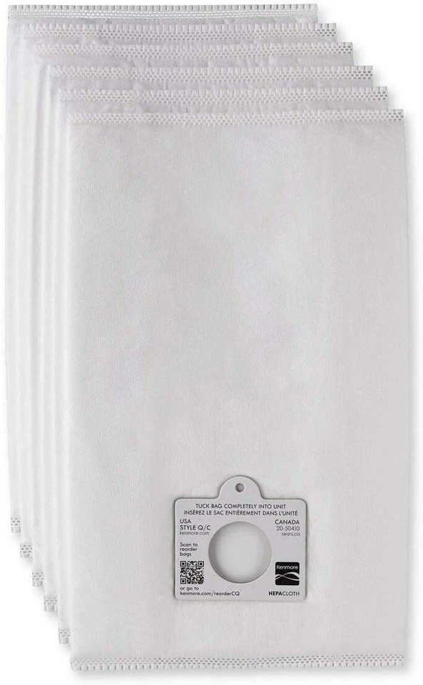6 bolsas de vacío Kenmore Sears tipo Q/C HEPA estilo 5055 20-50558 50557 53292 Foto 4 de 4