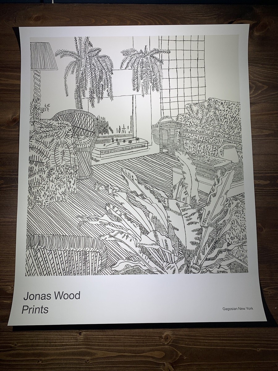Jonas Wood “Prints” Art Print Poster 2018 Black & White Interior