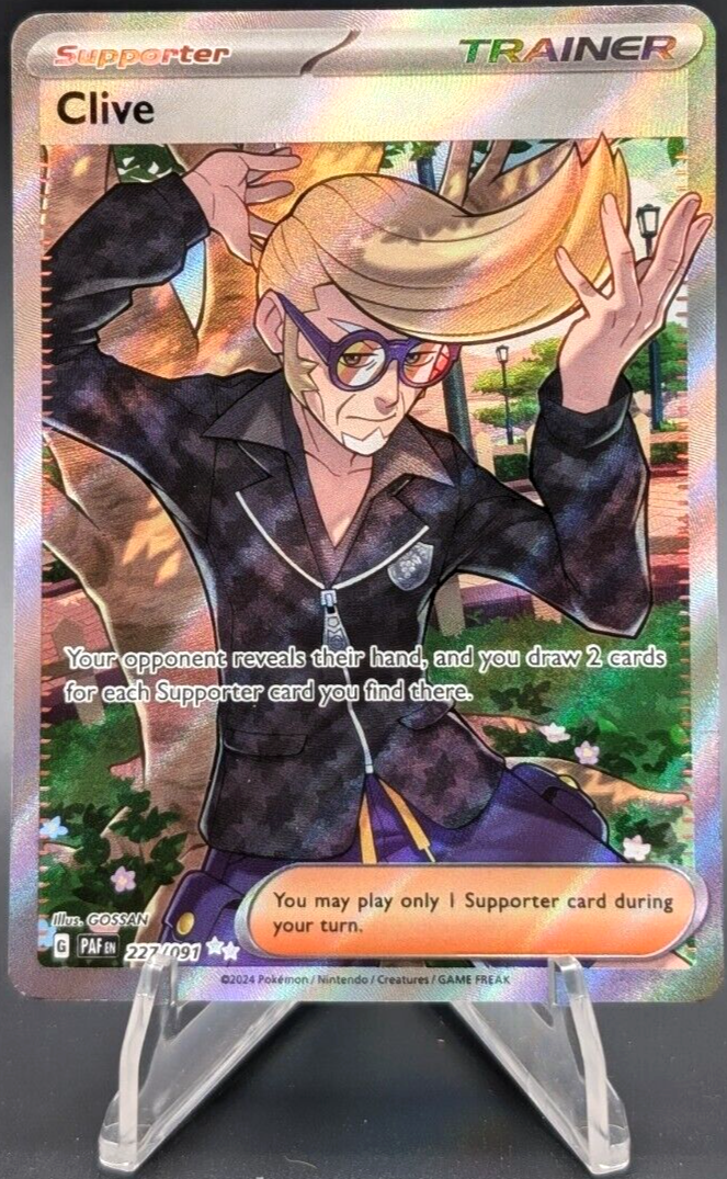 clive full art pokemon card - 227/091 - Paldean Fates Placeholder Image Provided 2024 Pokemon Scarlet & Violet
