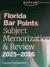 2025 ~ 2026 Kaplan Bar Exam Review Prep FLORI...